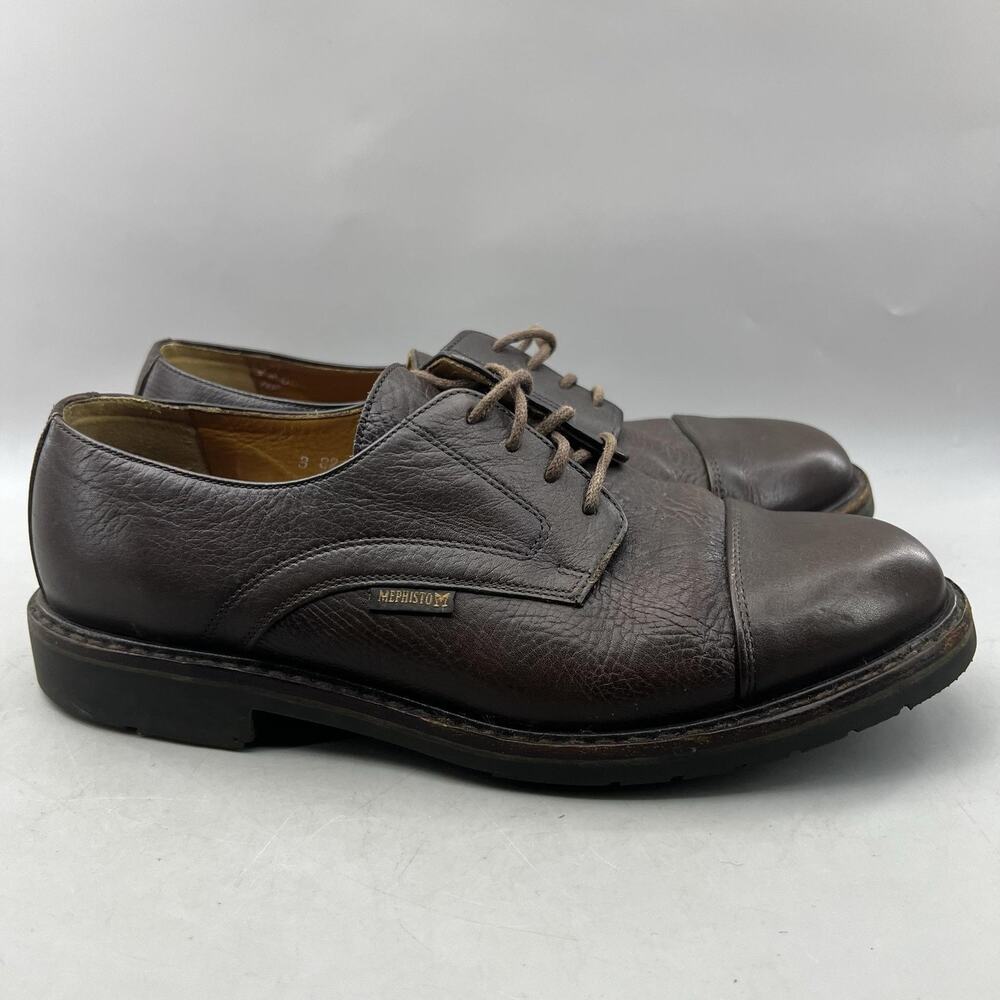 Mephisto Melchior Cap Toe Derby Shoes Men Size 10 Brown Leather Comfort Oxford